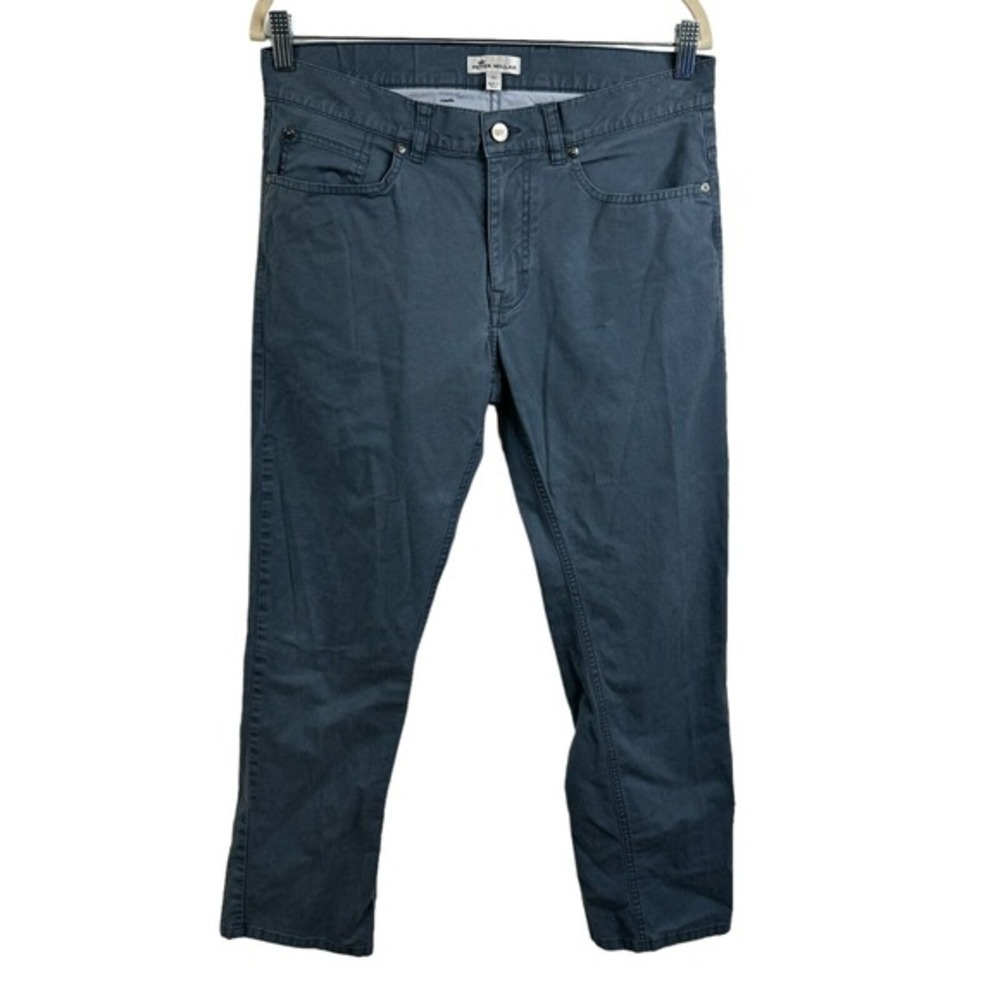Peter Millar Pants men Size 32 Navy Blue‎ Straight Stretch Soft Touch Twill Pima
